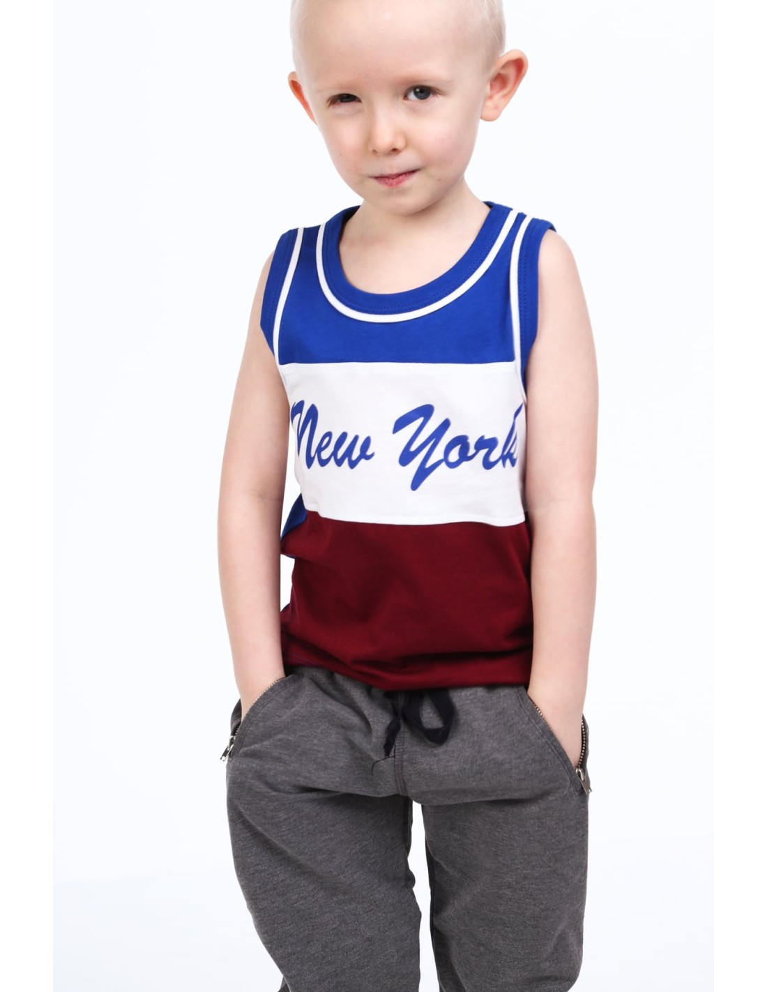 Cornflower blue boys\' T-shirt NDZ4442 - Online store - Boutique